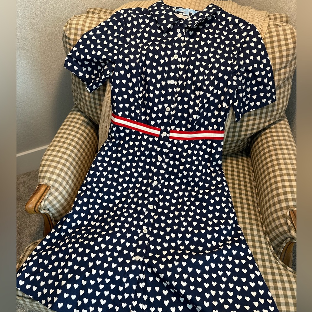 DRAPER JAMES | Heart print shirt dress